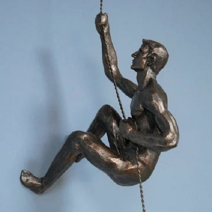 3D Wall Art Sculpture, Climbing Man Wall Art for Living Room and Office, Modern Wall Sculptures for Home Decor