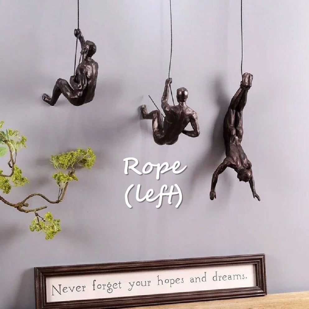 3D Wall Art Sculpture, Climbing Man Wall Art for Living Room and Office, Modern Wall Sculptures for Home Decor