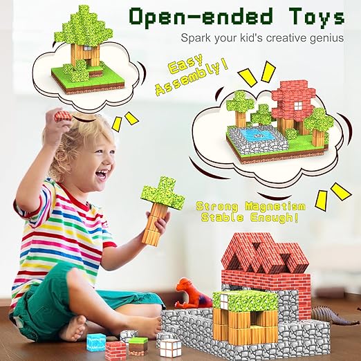 Creative Play | Magnetic Building Blocks Set for Kids with STEM Learning | Safe Educational Gift for Imagination