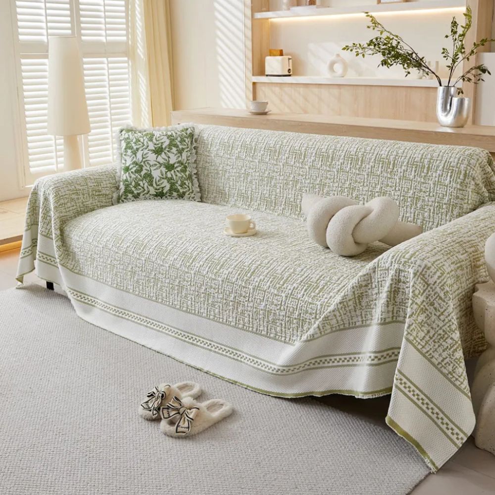 Crisp Chill Sofa Cover - Premium Ice Silk, Stretchable Fit