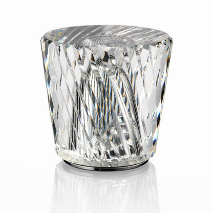 Rechargeable LED Accent Lamp with Crystal Reflective Glass – Compact Nightstand Light for Bedroom, Office Desk, Cozy Reading Nook