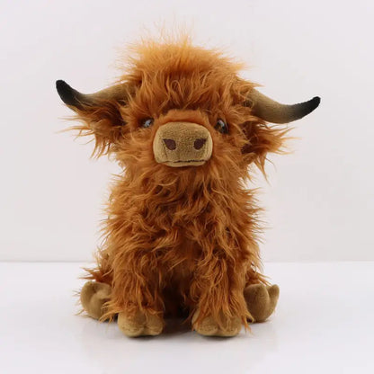 Shaggy Highland Cow Stuffed Animal Plush 10 Inch – Ultra Soft Cuddle Buddy for Kids & Adults, Nursery Decoration, Bedroom Companion