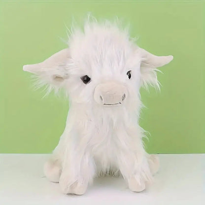 Shaggy Highland Cow Stuffed Animal Plush 10 Inch – Ultra Soft Cuddle Buddy for Kids & Adults, Nursery Decoration, Bedroom Companion