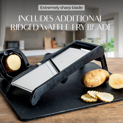 Culinary Master | Vegetable Slicer with Stainless Steel Blade & Safety Gloves | Precise Cutting Tool for Effortless Meal Prep