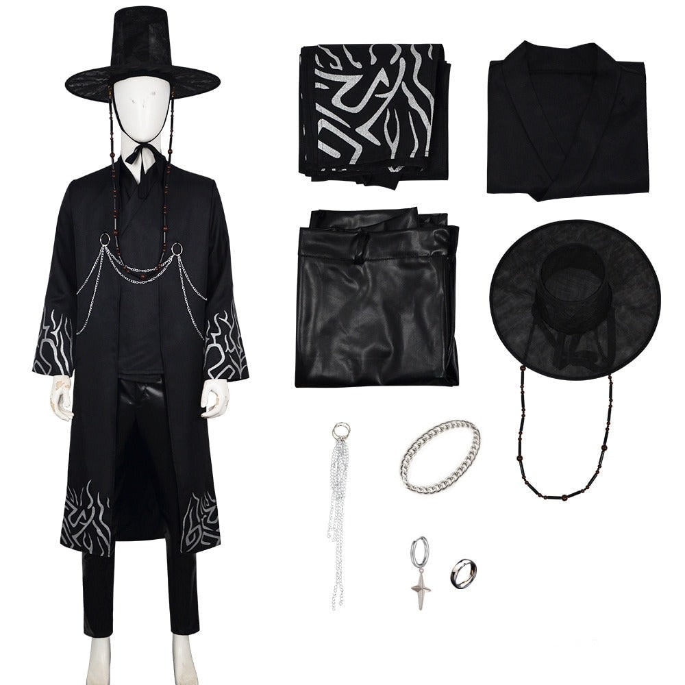 Cultural Costume Collection | Korean Hanbok Cosplay Outfit with Hat & Accessories | Perfect for Halloween and Themed Events