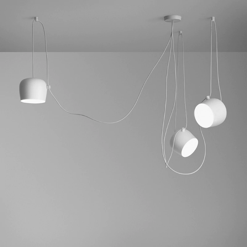 Modern Pendant Light with Drum Shade, Metal Hanging Pendant Lamp for Kitchen, Drum Pendant Light for Dining Room