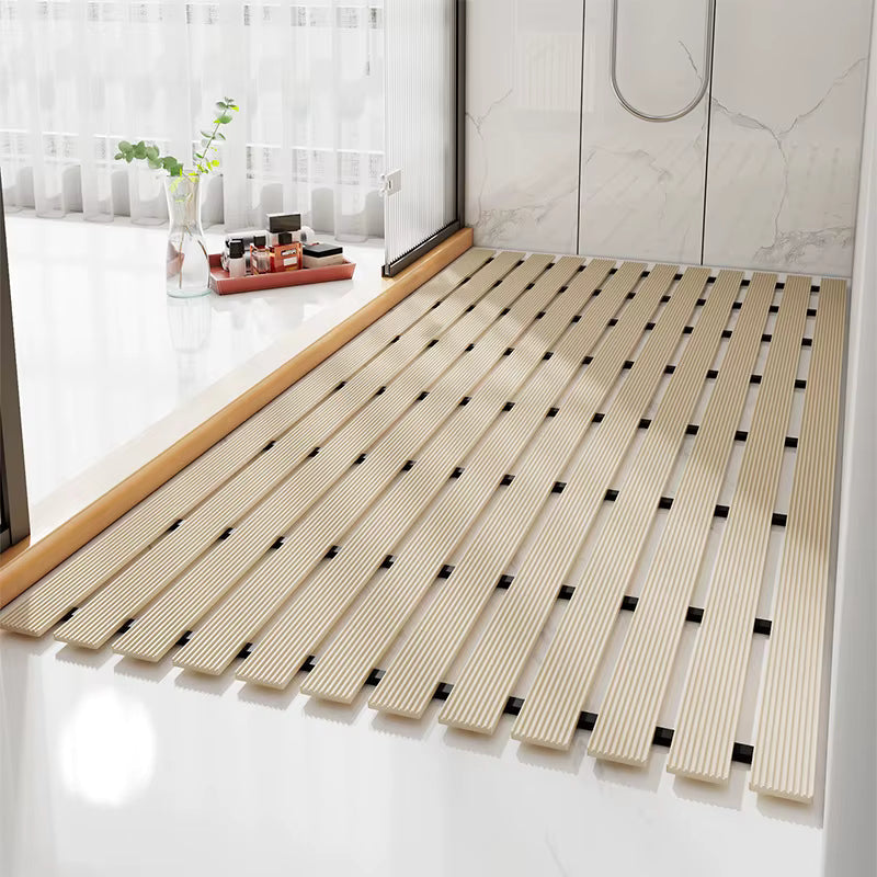Non Slip Bath Mat, Bathtub Mat with Quick Drainage Grooves, Trimmable Shower Mat for Tub and Shower Floor