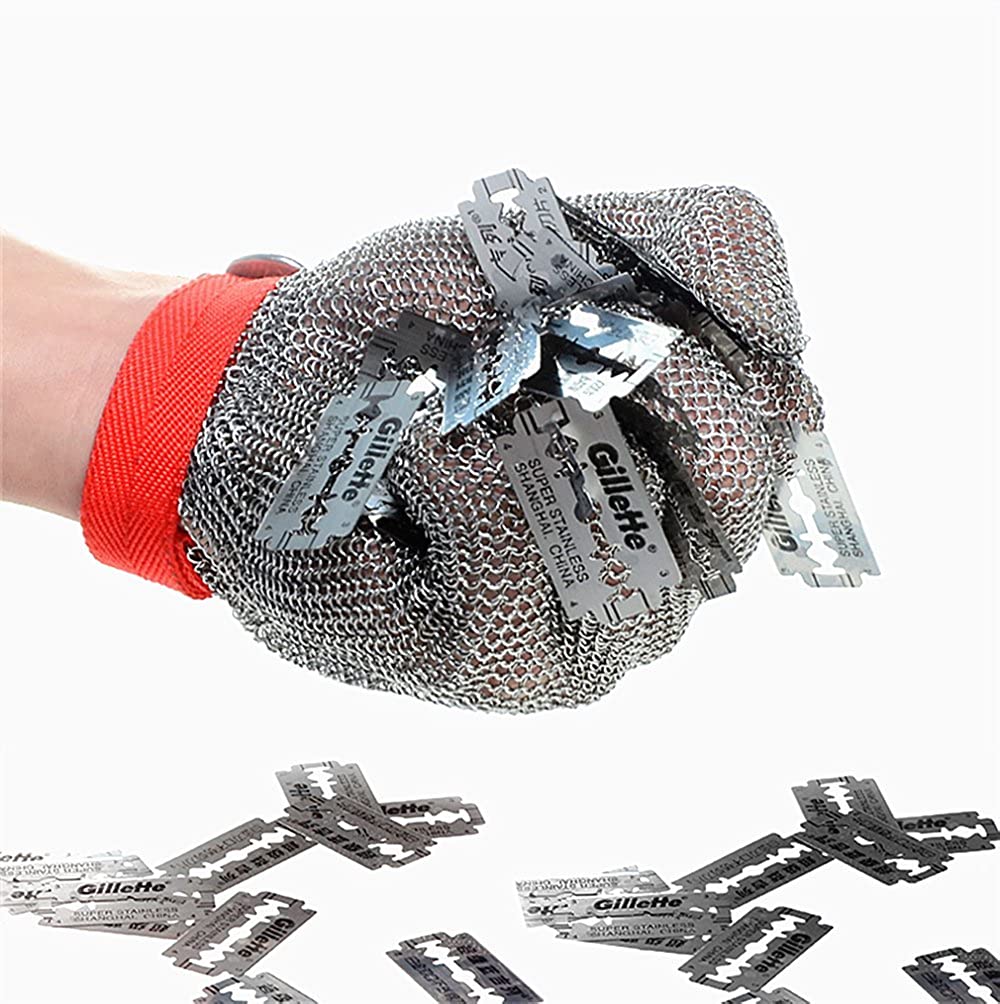 Cut-Resistant Glove | Stainless Steel Protection with Adjustable Strap | Safety Gear for Kitchen and Workshop