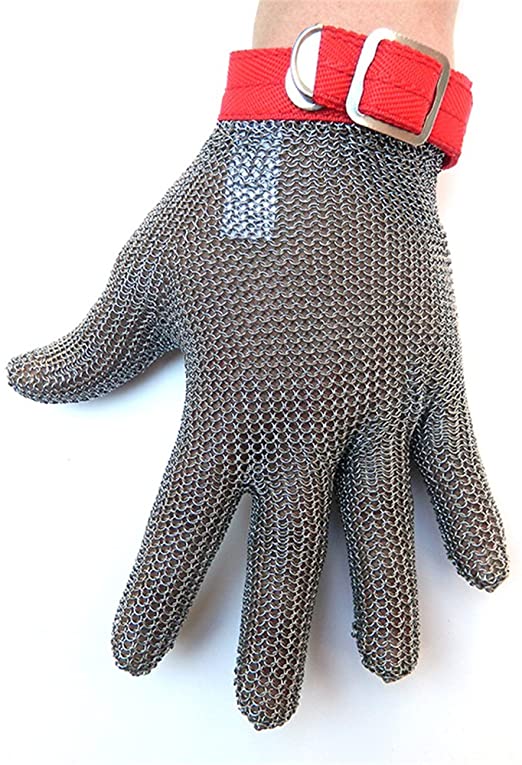 Cut-Resistant Glove | Stainless Steel Protection with Adjustable Strap | Safety Gear for Kitchen and Workshop