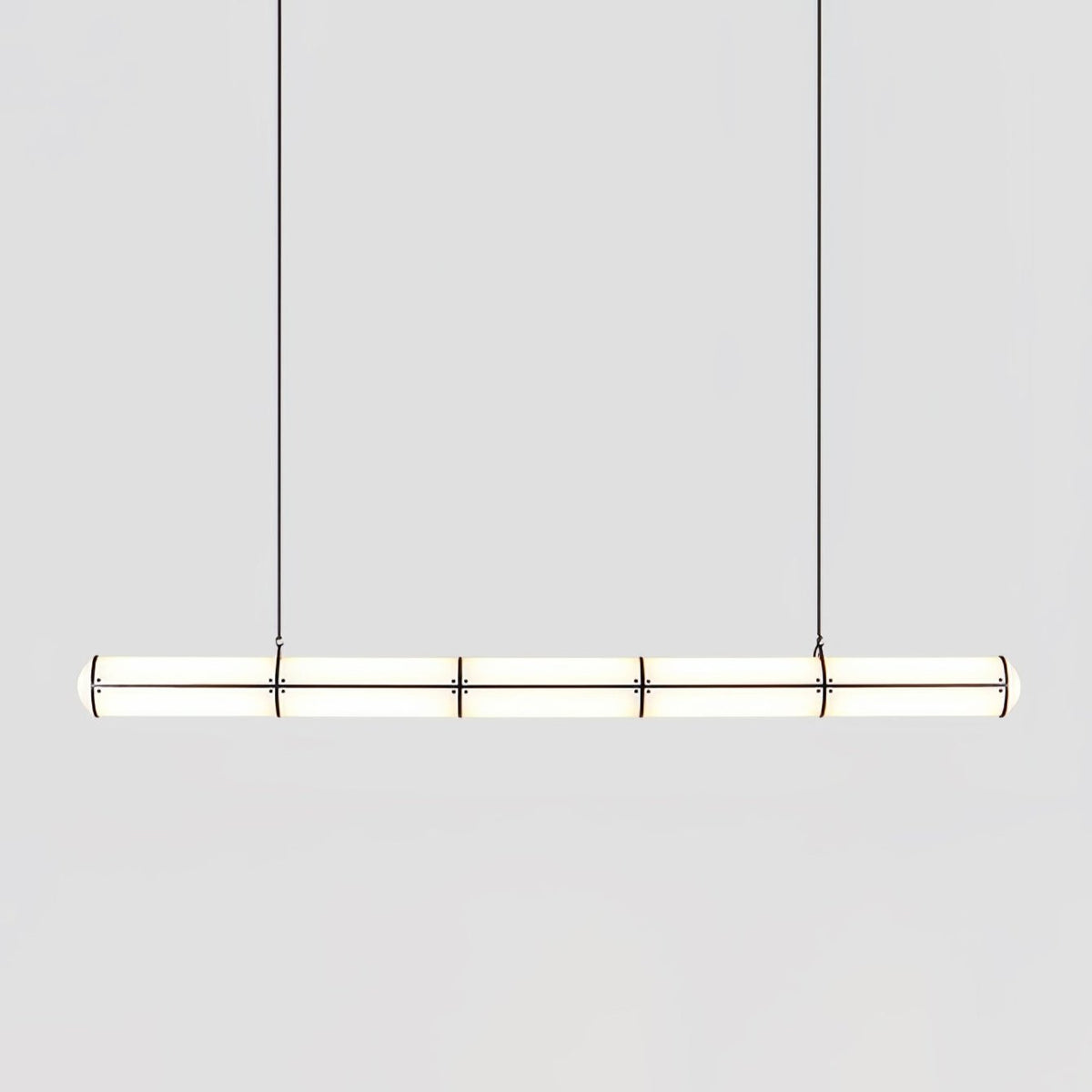 Linear Adjustable LED Overhead Fixture 59-Inch Metal Acrylic Three Color Temperatures for Dining Room Kitchen Living Space Modern Interior L