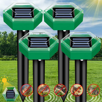Solar Ultrasonic Spikes for Mole Repelling | 4-Pack Gopher & Vole Control