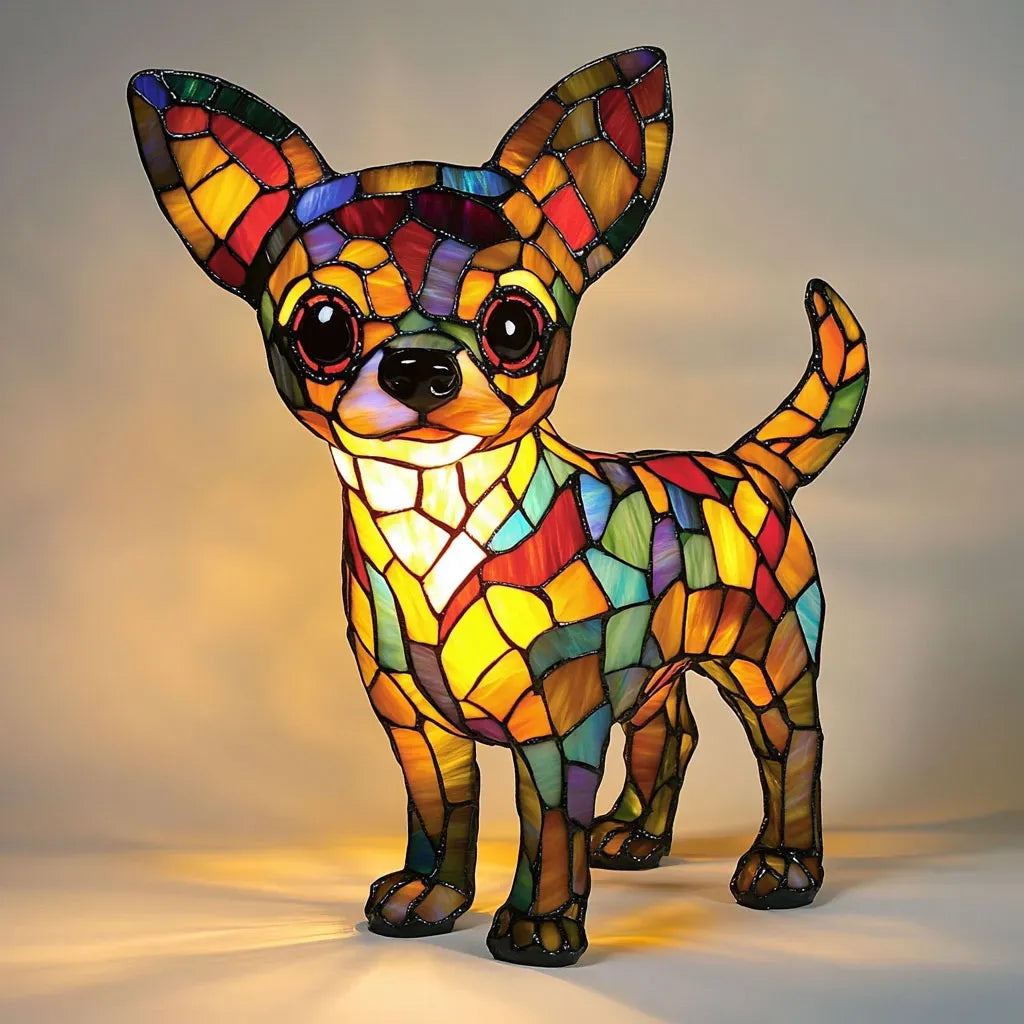 Dog Night Light Sculpture – Handcrafted LED Animal Lamp for Bedside, Nursery & Living Room Decor