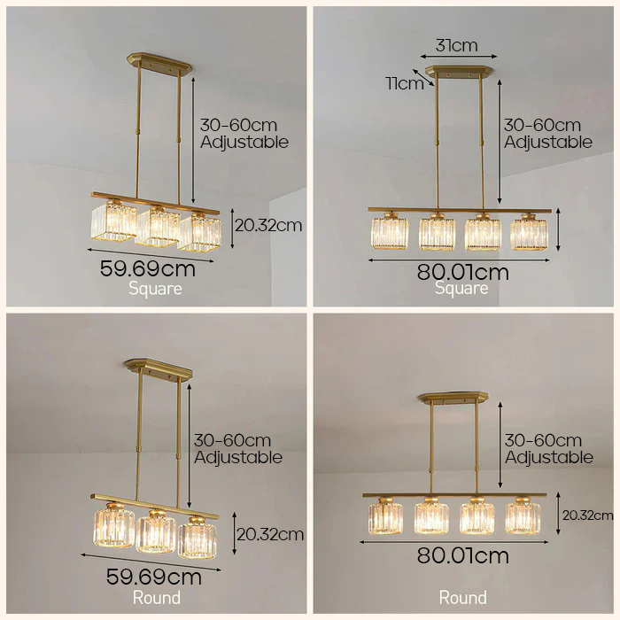 Multi-Light Overhead Fixture with Clear Glass Globes for Dining Tables & Islands – Adjustable Drop, Black Metal Frame, E27 Socket – Contempo