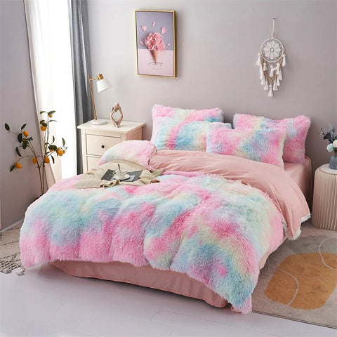 Plush Duvet Cover Set with Velvet Fleece Backing | Ultimate Softness for Year-Round Comfort