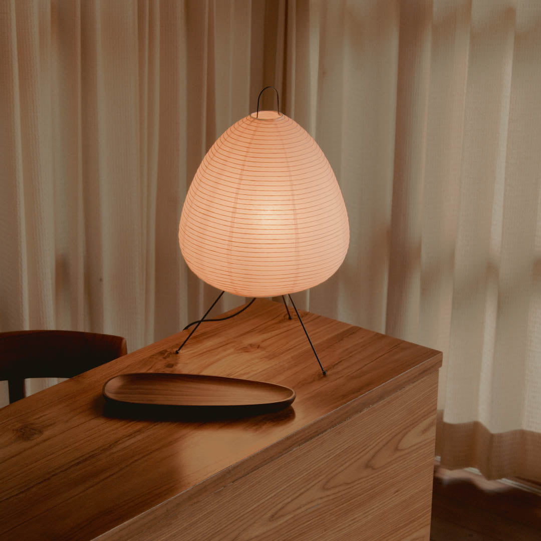 Paper Shade Accent Lamp 11 Inch Wide Metal Frame Bedside Nightstand Light for Bedroom Living Room Asian Inspired Home Decor