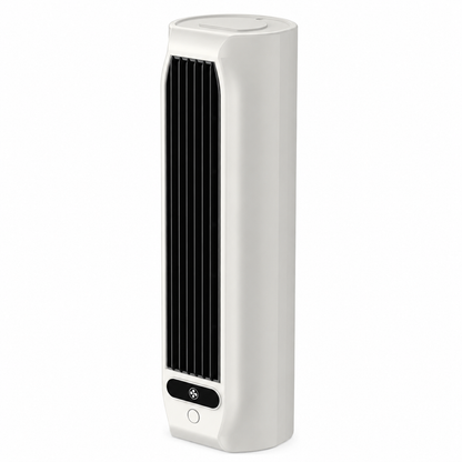 Compact Personal Cooler – Rechargeable Portable Cooling Fan with USB Charging, Bladeless Design, Wall Mountable, 2000 mAh Battery for