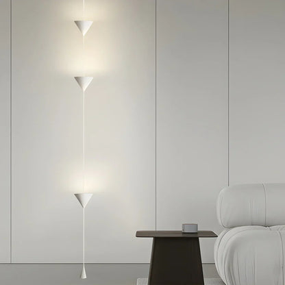Tension Rod Pole Lamp Warm LED 11.5 Feet Adjustable Height Modern Minimalist Vertical Column Light for Bedroom Living Room Home Office Ambie