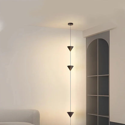 Tension Rod Pole Lamp Warm LED 11.5 Feet Adjustable Height Modern Minimalist Vertical Column Light for Bedroom Living Room Home Office Ambie
