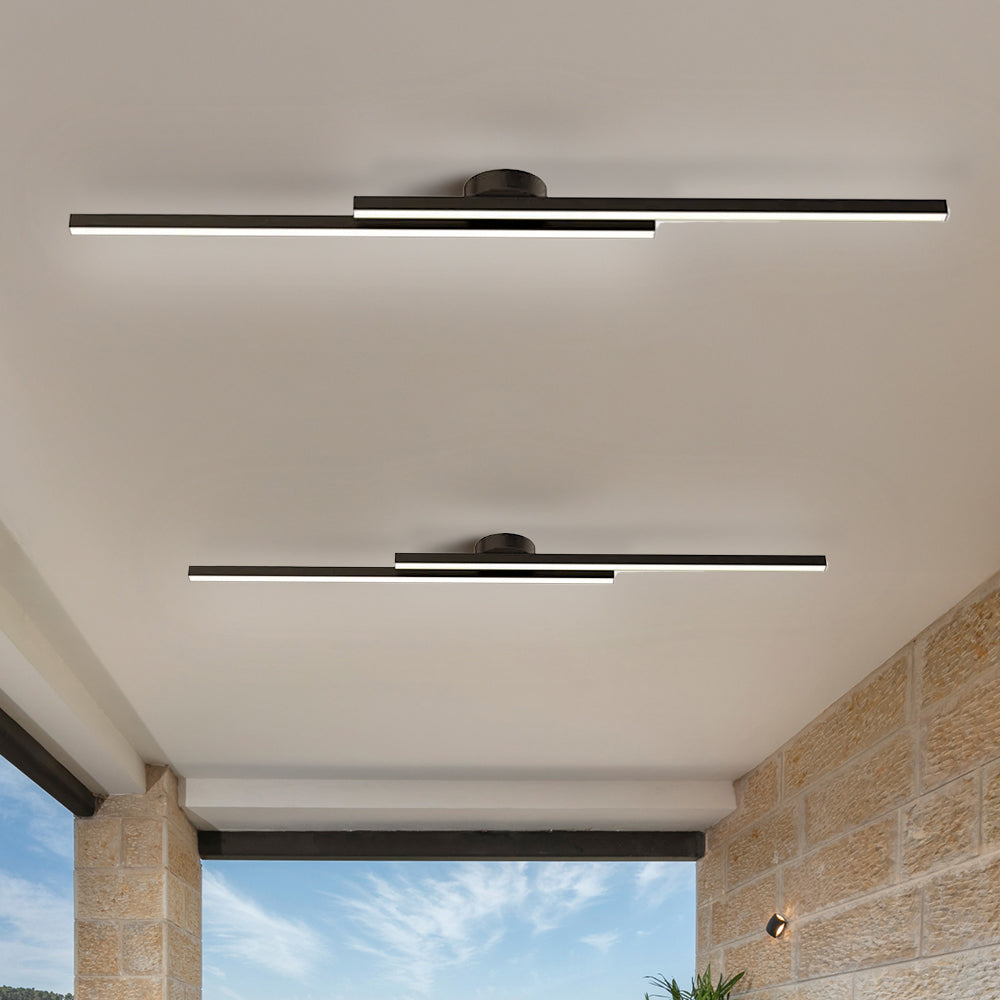 Flush Mount LED Ceiling Light Fixture — Low Profile Round Disc 8.3 in for Bedroom Hallway Entry — Modern Aluminum & Acrylic Surface Mount wi
