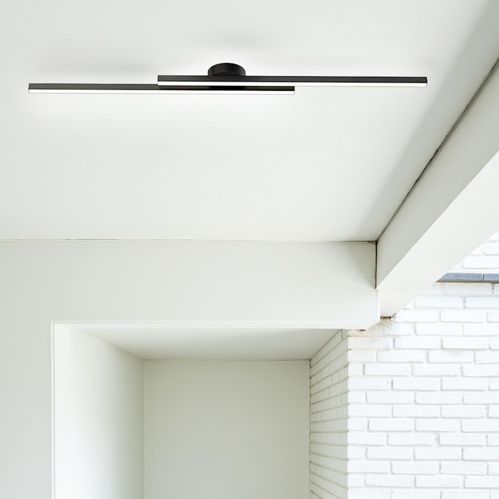 Flush Mount LED Ceiling Light Fixture — Low Profile Round Disc 8.3 in for Bedroom Hallway Entry — Modern Aluminum & Acrylic Surface Mount wi