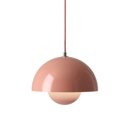Metal Dome Pendant Light 9 in Adjustable E26 for Dining Table Kitchen Island Bedroom Mid-Century Modern Hanging Fixture