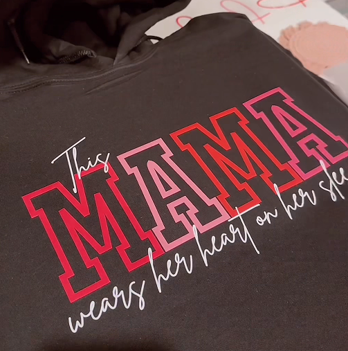 Custom Embroidered Family Name Sweatshirt with Personalized Sleeve Design for Mom Dad Kids Gift