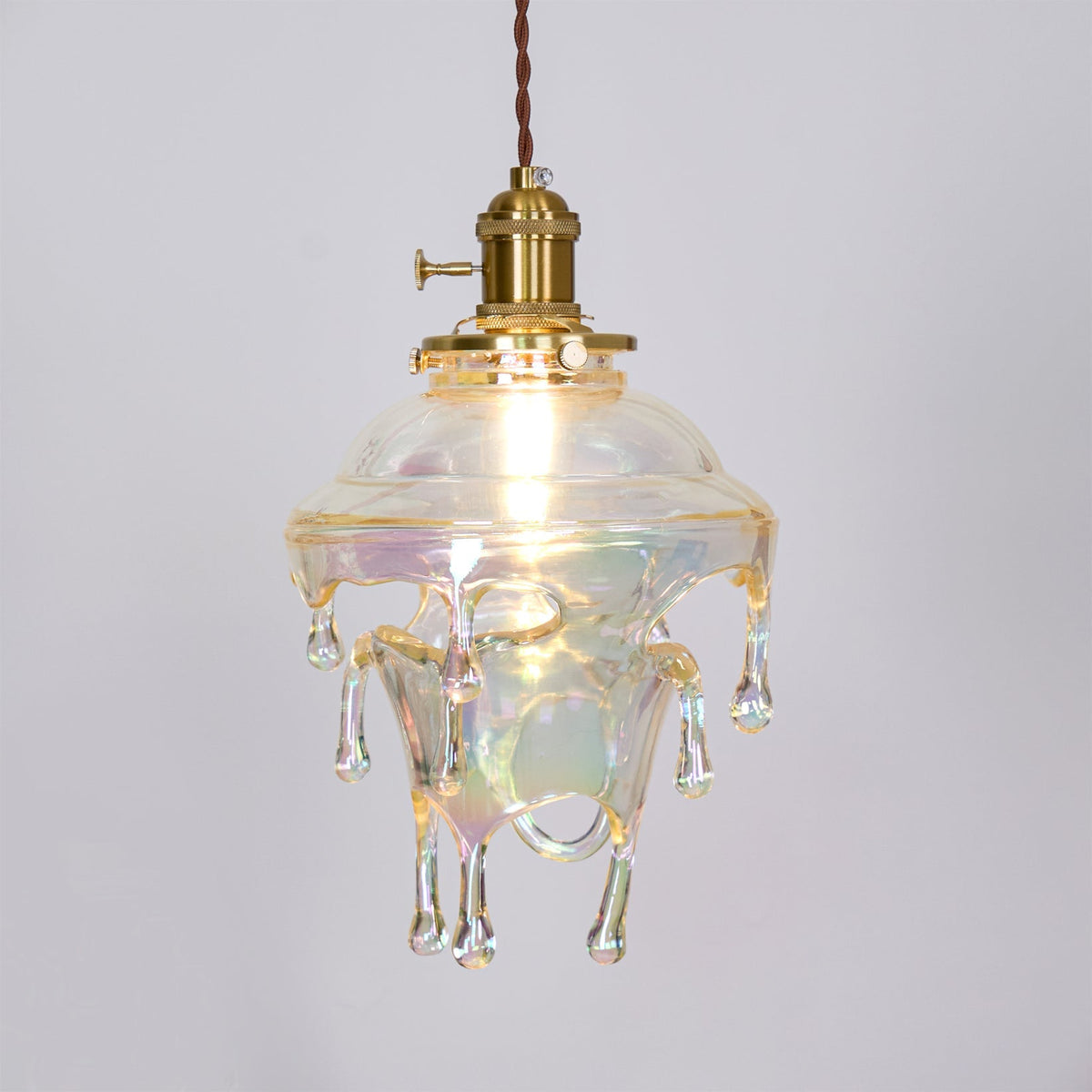 Resin Drip Hanging Lamp for Dining Room & Kitchen | Adjustable Cord Ceiling Fixture | LED or Edison Bulb Compatible | Modern Art Statement P