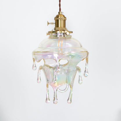 Resin Drip Hanging Lamp for Dining Room & Kitchen | Adjustable Cord Ceiling Fixture | LED or Edison Bulb Compatible | Modern Art Statement P
