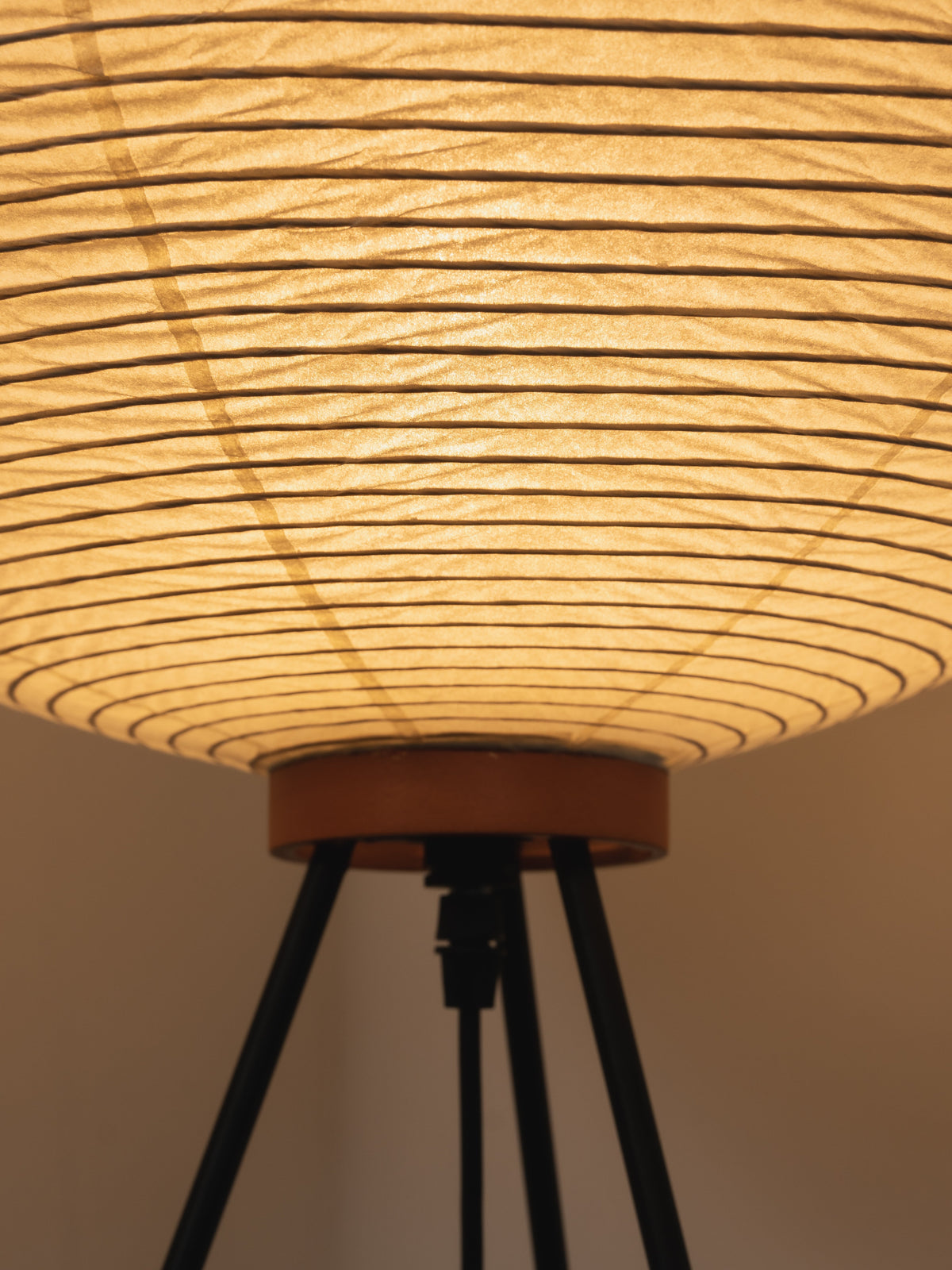 Handcrafted Paper Shade Tripod Standing Lamp 20 in White for Living Room Bedroom Reading Nook Accent Light Japandi Minimalist Decor