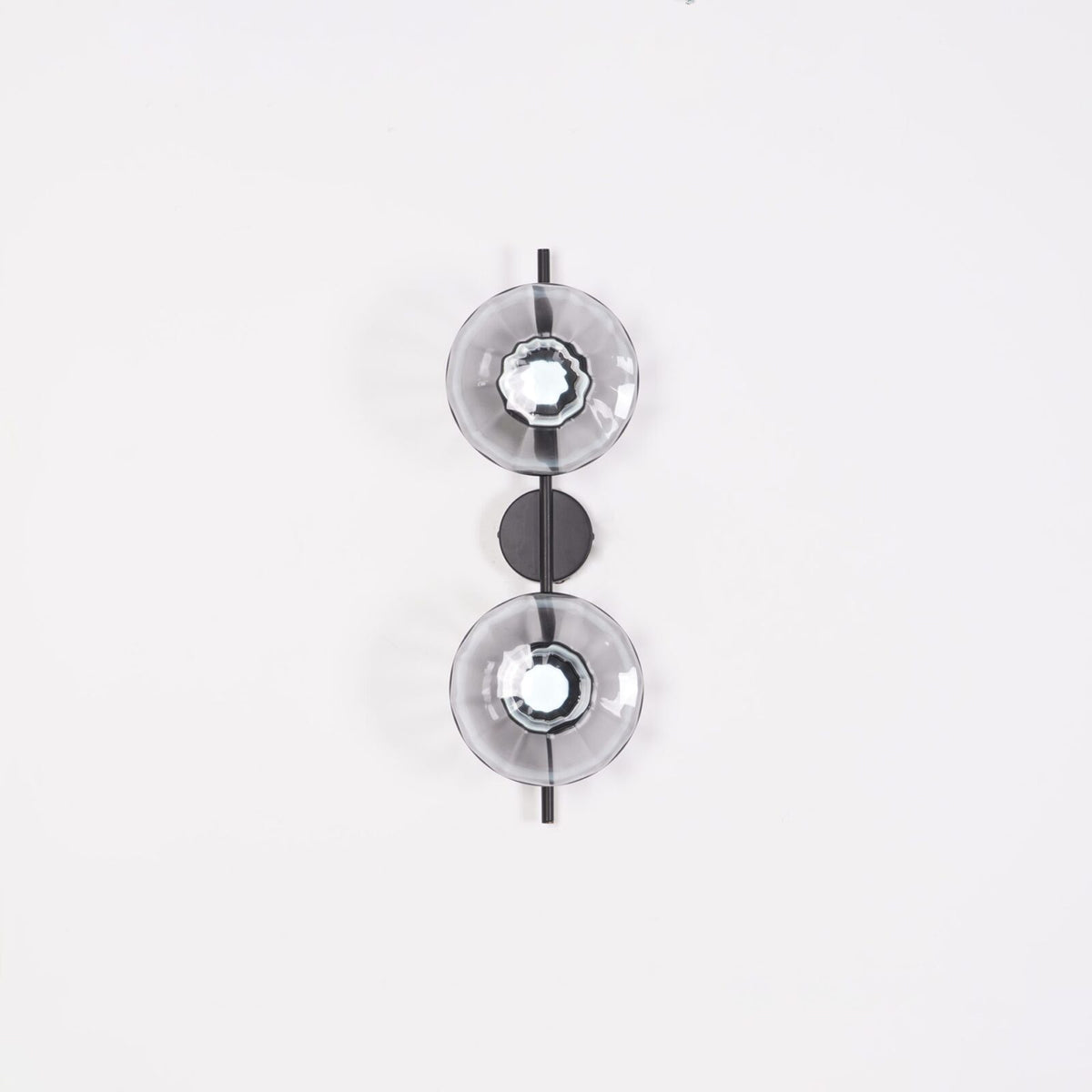 Modern Glass Sconce Light for Bedroom Hallway | Textured LED Wall Fixture Black or Gold Finish | Indoor Ambient Lighting