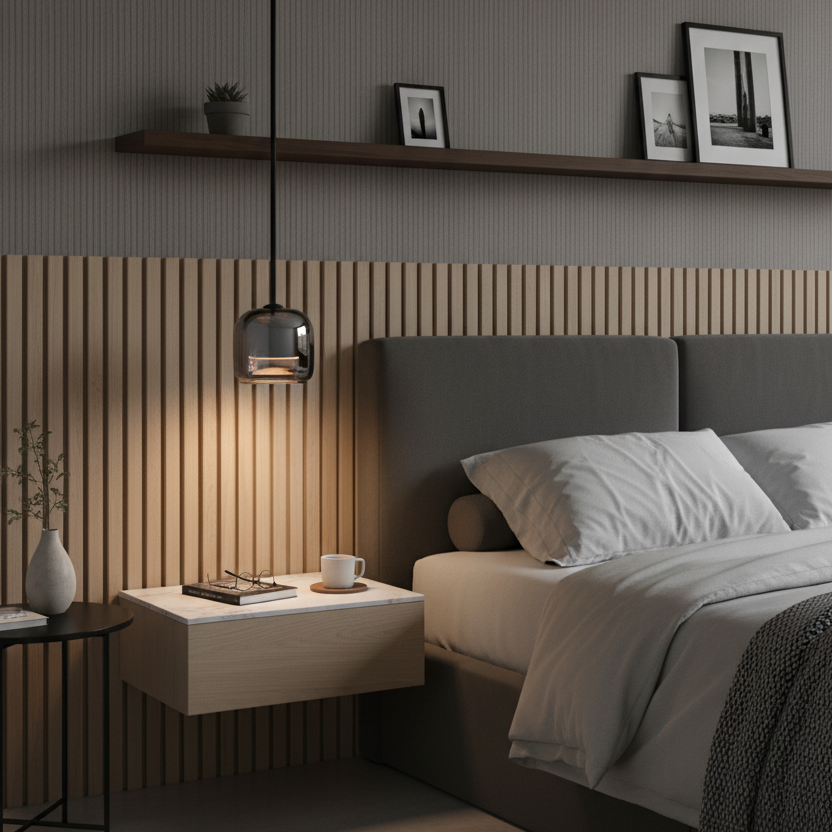 Glass Hanging Lamp 6.3 Inch Smoke Gray LED for Kitchen Island Dining Area Ceiling Mount Modern Minimalist Interior Lighting