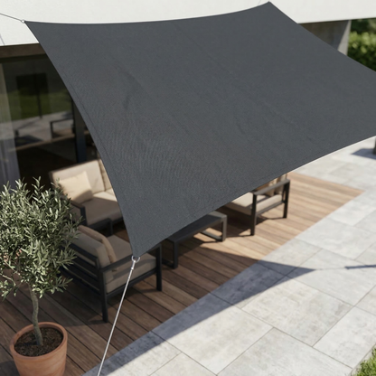 Rectangle Canopy Tarp 10×16.5 ft Waterproof Sunshade for Deck Yard Pool Balcony Pergola Gazebo Porch Awning 98% UV Block Shelter with Rope T