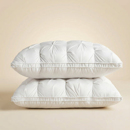 Down Pillow Soft Support Breathable Cotton Cover for Back & Stomach Sleepers Goose Down Fill Machine Washable Hotel Comfort