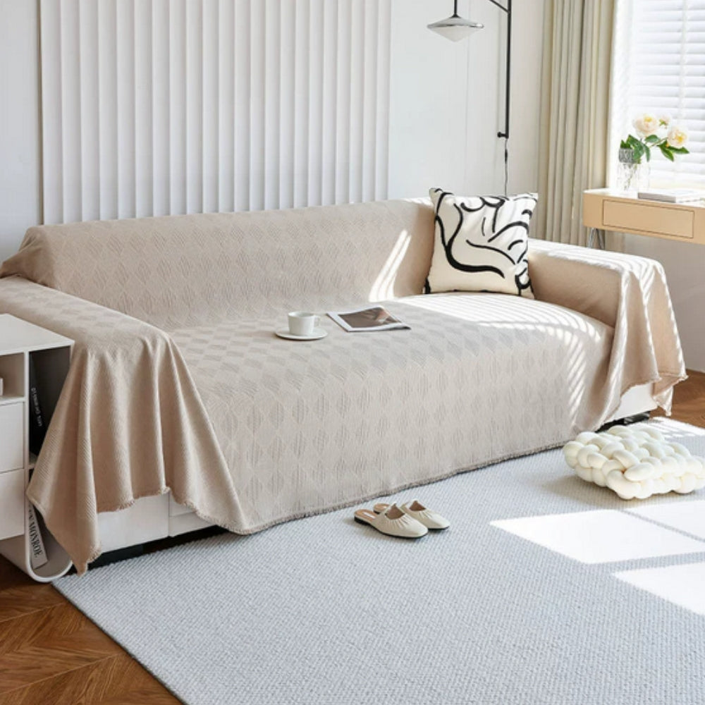 Dazzle Sofa Cover - Breathable Chenille, Geometric Design, Pet Friendly