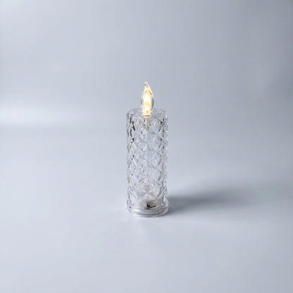 Battery-Operated Textured Pillar Candle with Remote Control & Timer – Cordless Flickering Light for Bedroom, Dining Room & Mantel Decor