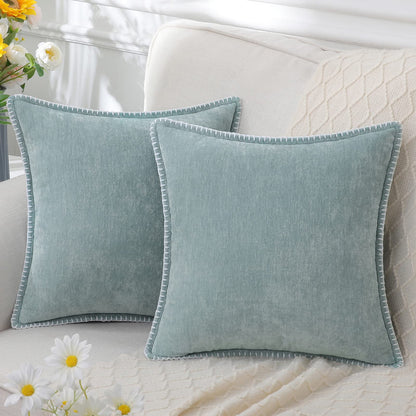 Decorative Pillow Cover Chenille, Sofa Cushion Cover for Couch, Throw Pillow Cover for Bedroom and Living Room