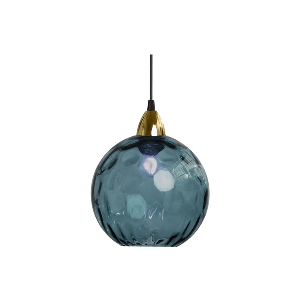 Textured Glass Globe Hanging Light 7.9 Inch Dining Room Island Fixture Adjustable Height Modern Sphere Pendant Minimalist Ceiling Lamp for K