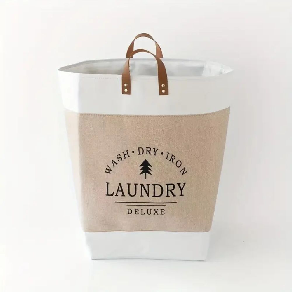 Deluxe Laundry Basket - Durable Microfibre, Collapsible Design
