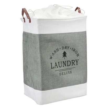 Deluxe Laundry Basket - Durable Microfibre, Collapsible Design