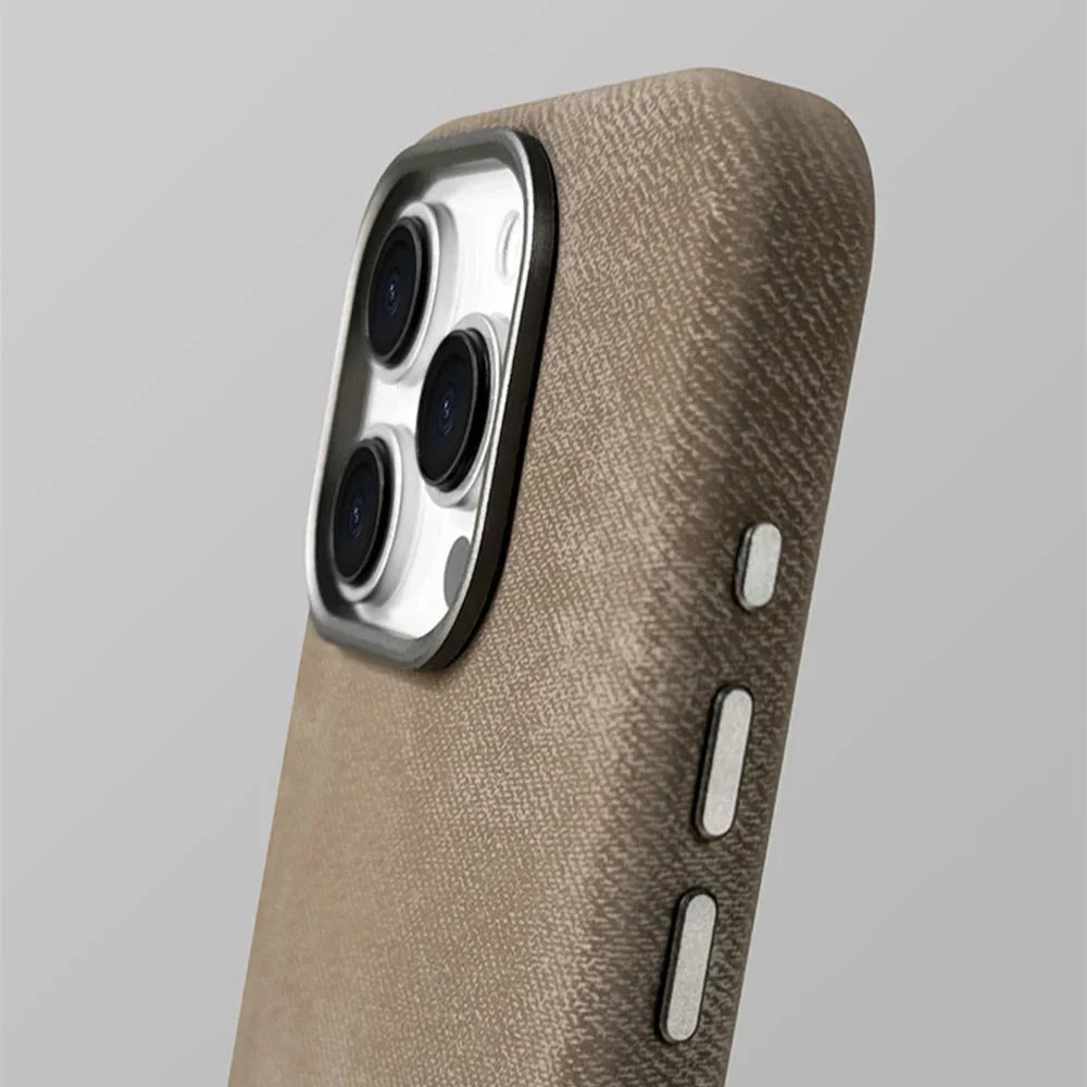 Fabric-Wrapped Phone Case with Wireless Charging for iPhone 13-17 Series – Anti-Fingerprint Protective Cover