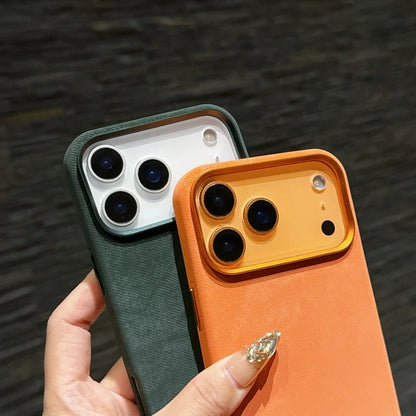 Fabric-Wrapped Phone Case with Wireless Charging for iPhone 13-17 Series – Anti-Fingerprint Protective Cover
