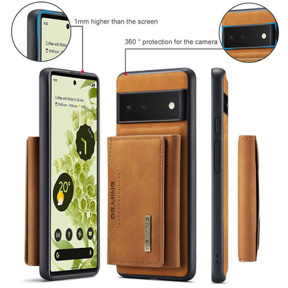 Magnetic Leather Wallet Case for Google Pixel – Detachable Card Holder with Raised Screen Protection & Microfiber Interior