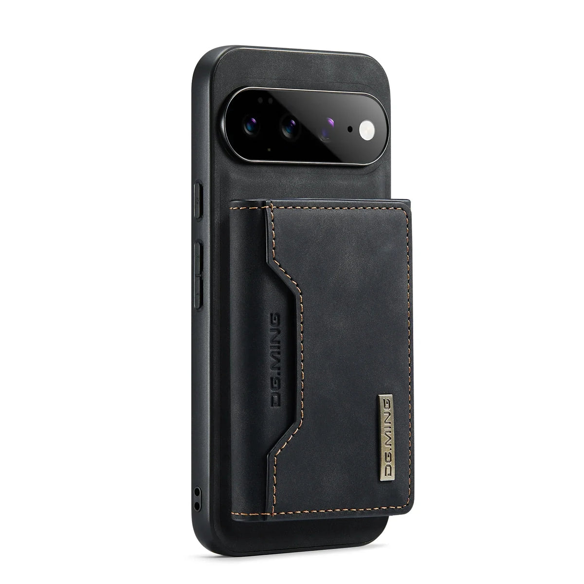 Magnetic Leather Wallet Case for Google Pixel – Detachable Card Holder with Raised Screen Protection & Microfiber Interior