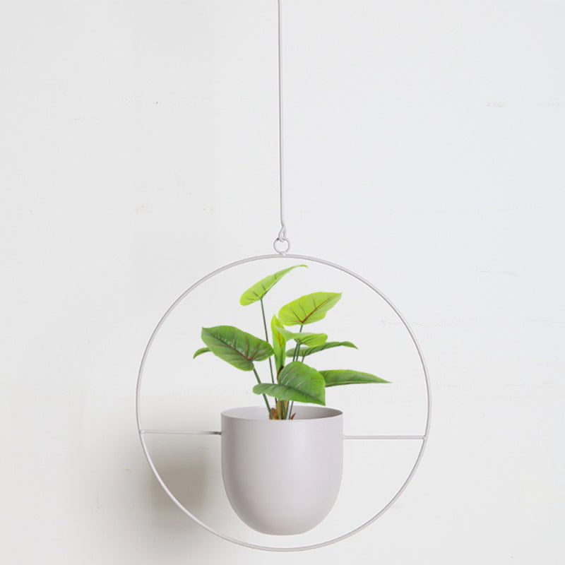 Hanging Metal Planter Pots – Geometric Wall-Mounted Indoor Planters for Succulents, Herbs & Flowers – Scandinavian Minimalist Home Decor