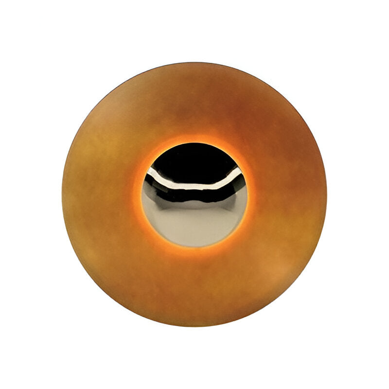 Round Iron LED Wall Sconce 16 in Diameter Ambient Light Fixture Hallway Bedroom Living Room Contemporary Circle Mount