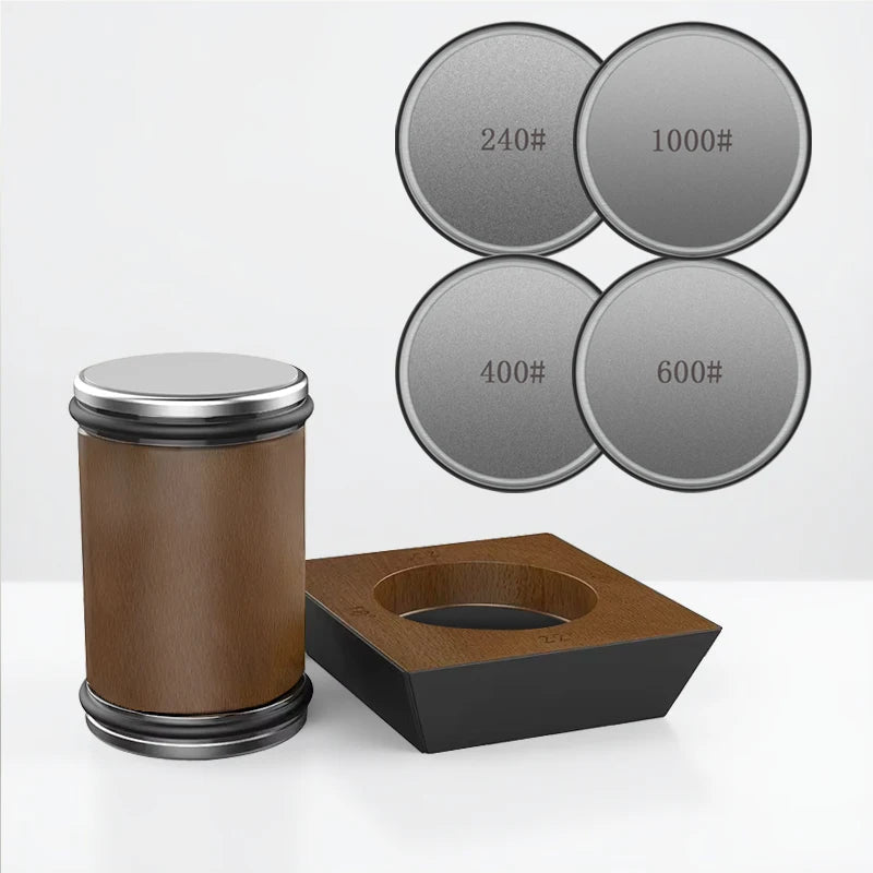 Diana Knife Sharpener Set - Diamond Grinder with Wooden Base
