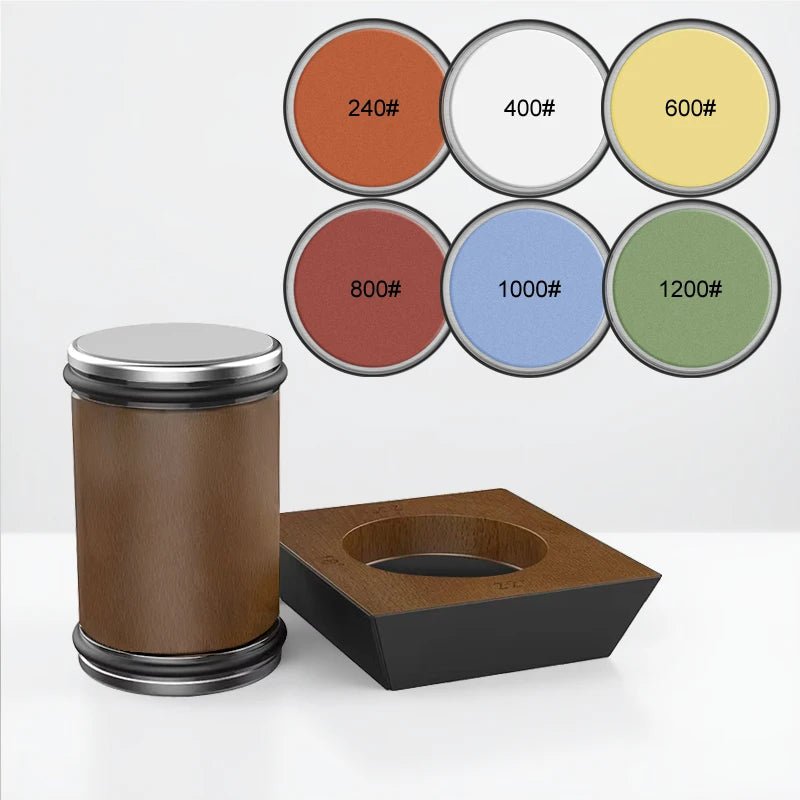 Diana Knife Sharpener Set - Diamond Grinder with Wooden Base