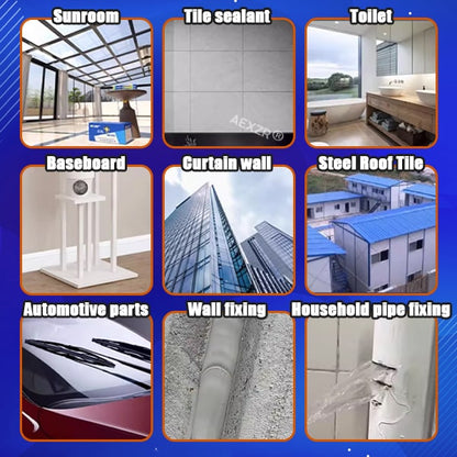 Weatherproof Silicone Sealant for Indoor & Outdoor Repairs | Flexible Waterproof Caulk for Glass, Concrete, Metal, Tile & More