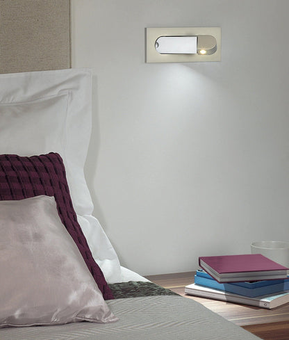Adjustable LED Bedside Reading Light Wall Mount with Push Button Control – Space-Saving Swing Arm Design in Multiple Finishes