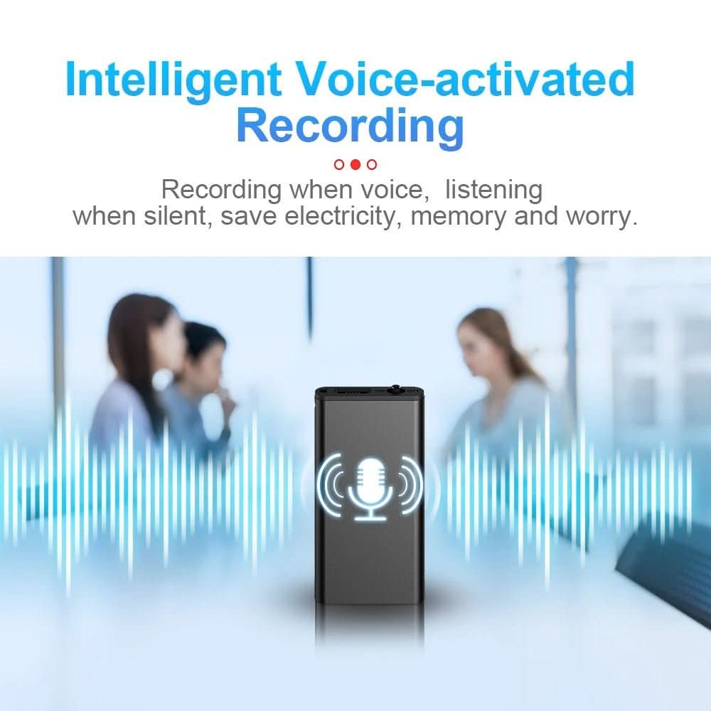 Voice-Activated Dictation Device | 50 Hours Recording | Ultra-Compact